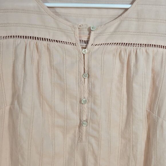Talbots Cotton Blouse Pink Lightweight With Buttons Long Sleeve Small - Picture 2 of 10